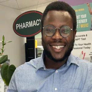 Medical professional analyzing diagnostic samples in laboratory