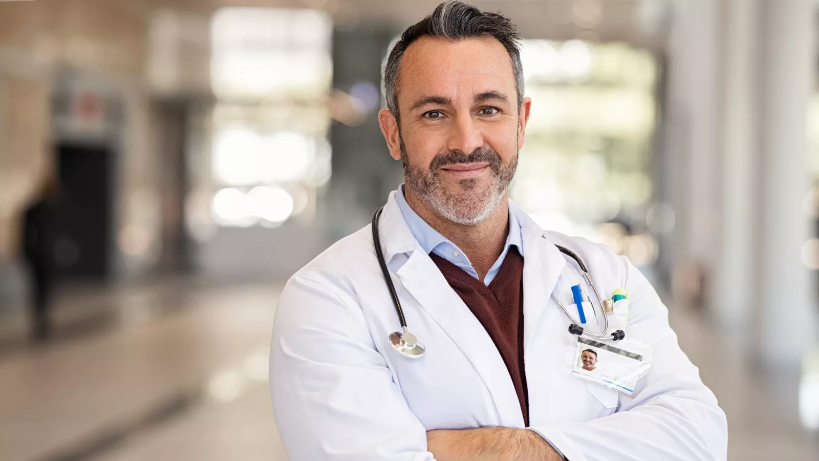 Doctor consulting with family in a medical office